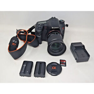 READ Sony Alpha a77 SLT-A77 Digital SLR Camera Shutter 3500 lens 16 GB FOR PARTS